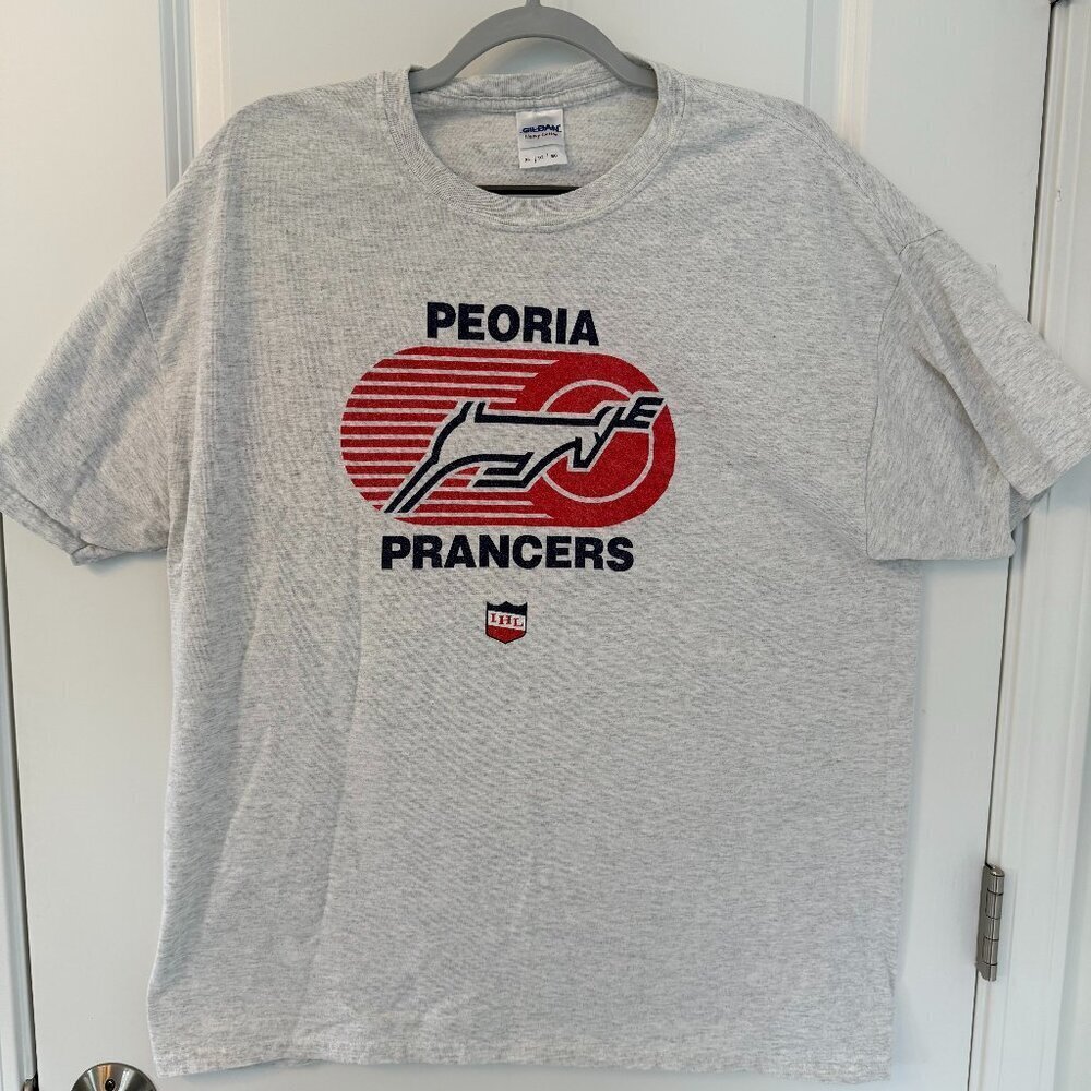 Vintage Peoria Prancers T-Shirt – Size XL - Gray